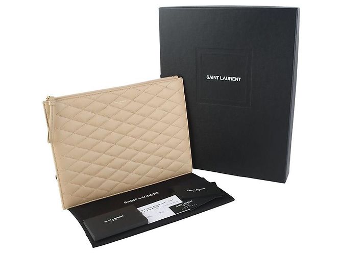 Autre Marque Gestepptes iPad-Case Clutch aus Lammleder - Ansicht 8