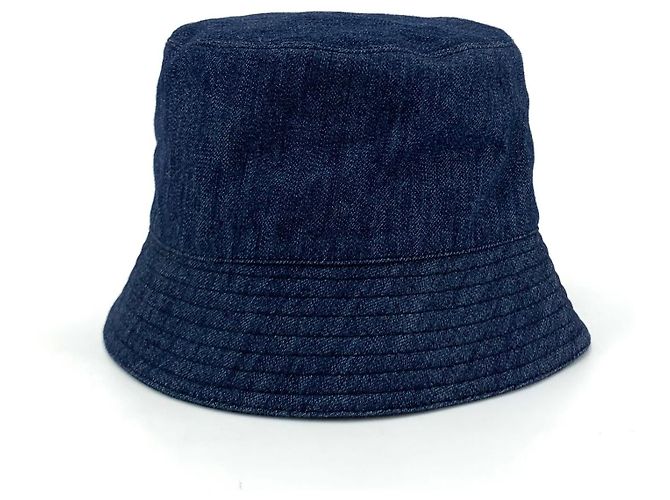 Prada Triangle Logo Denim Bucket Hat - view 4