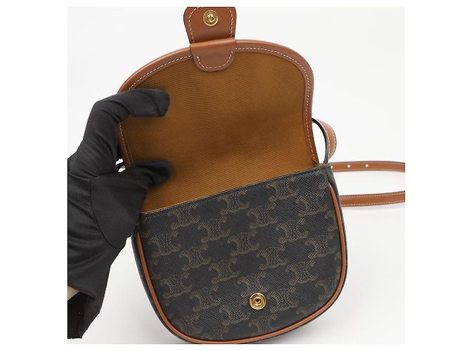 Céline Mini borsa tote in tela da donna, Tan - vista 7