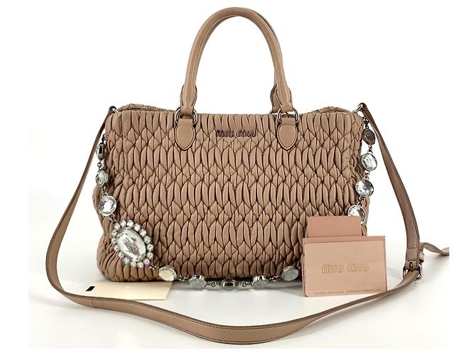 Miu Miu Borsa a Tracolla Nappa Crystal Tote Bag - vista 8