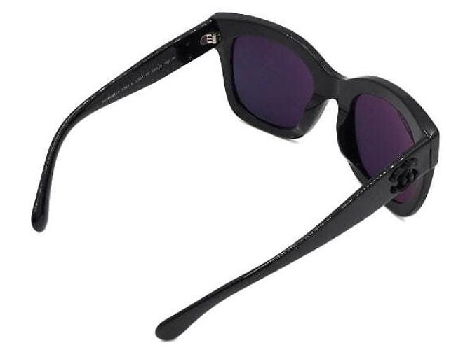 Chanel Gafas de sol Cat Eye de acetato negro - vista 3