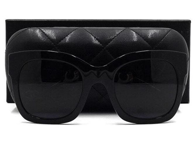 Chanel Gafas de sol Cat Eye de acetato negro - vista 9