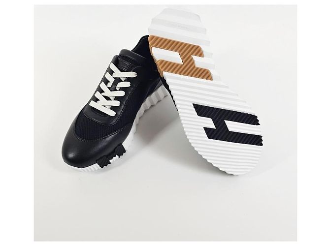 Hermès Bouncing Sneakers Donna Mesh Atletico Nero - vista 10