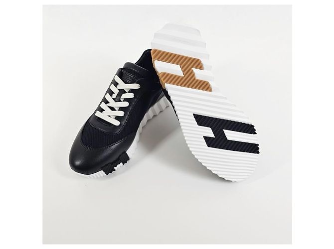 Hermès Bouncing Sneakers Donna Mesh Atletico Nero - vista 12