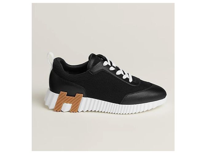 Hermès Bouncing Sneakers Donna Mesh Atletico Nero - vista 4
