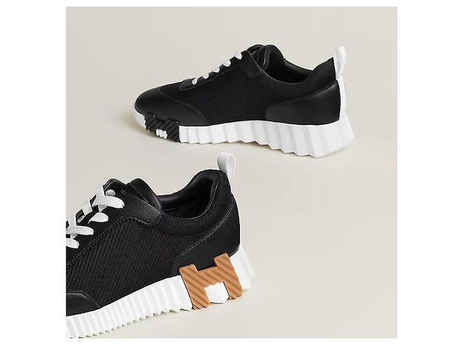 Hermès Bouncing Sneakers Donna Mesh Atletico Nero - vista 6