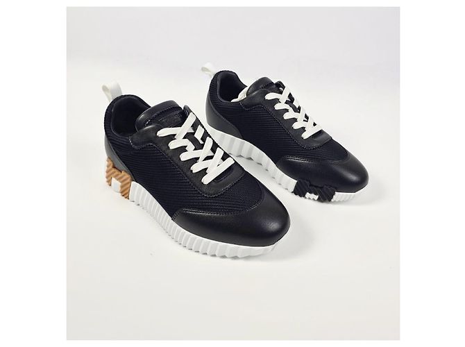 Hermès Bouncing Sneakers Donna Mesh Atletico Nero - vista 8