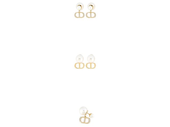 Dior Orecchini tribali con perle e cristalli da donna (Gold/White) - vista 3