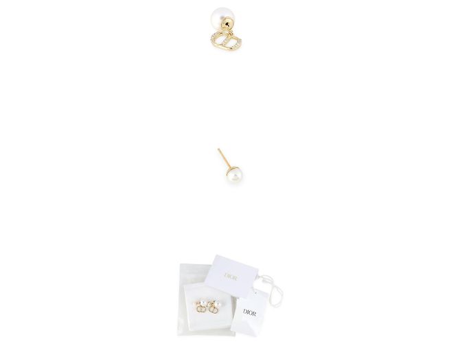 Dior Orecchini tribali con perle e cristalli da donna (Gold/White) - vista 4