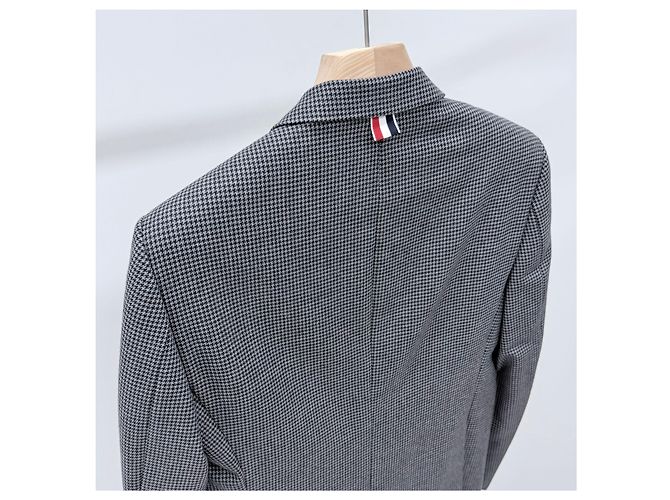 Thom Browne Wool Classic Check Suit Gray - view 5