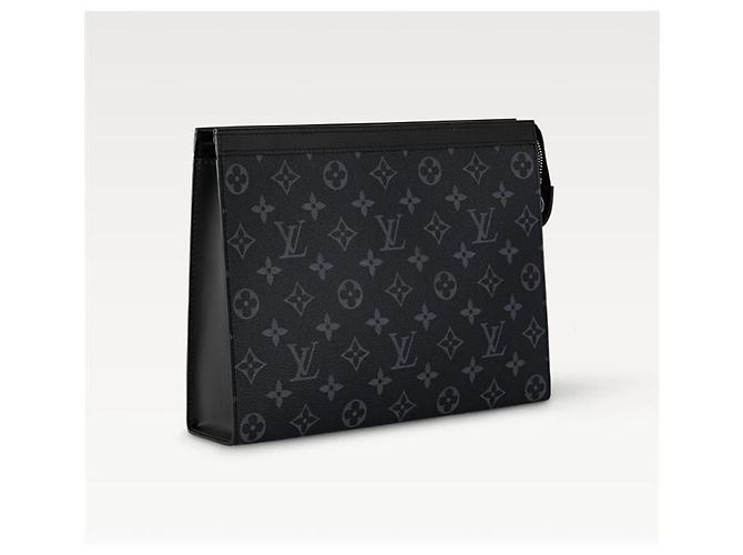 Louis Vuitton Pochette Voyage MM Monogram Eclipse Black - vista 3