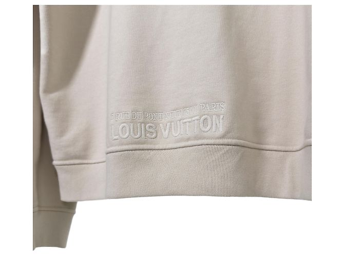 Louis Vuitton Half-Zip-Sweatshirt mit verziertem Logo Beige - Ansicht 10