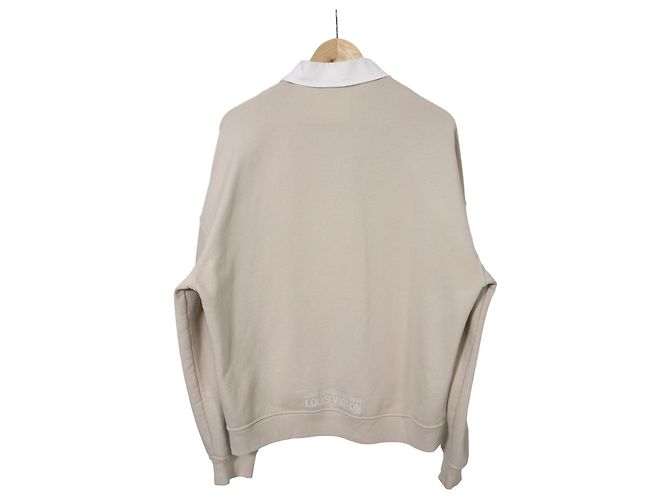 Louis Vuitton Half-Zip-Sweatshirt mit verziertem Logo Beige - Ansicht 5