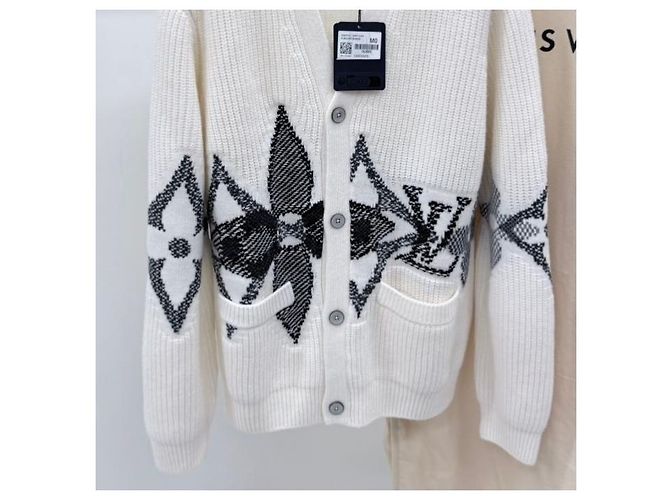 Louis Vuitton Grafik-Strickcardigan White - Ansicht 3