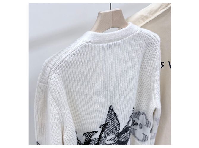 Louis Vuitton Grafik-Strickcardigan White - Ansicht 5