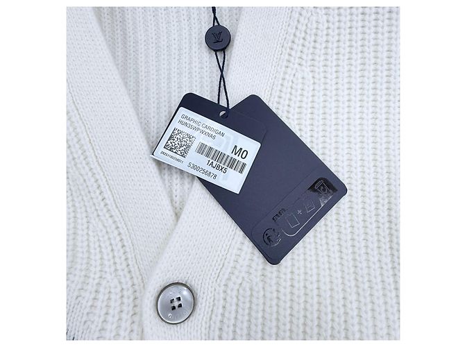 Louis Vuitton Grafik-Strickcardigan White - Ansicht 6