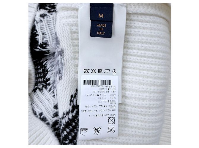 Louis Vuitton Grafik-Strickcardigan White - Ansicht 7