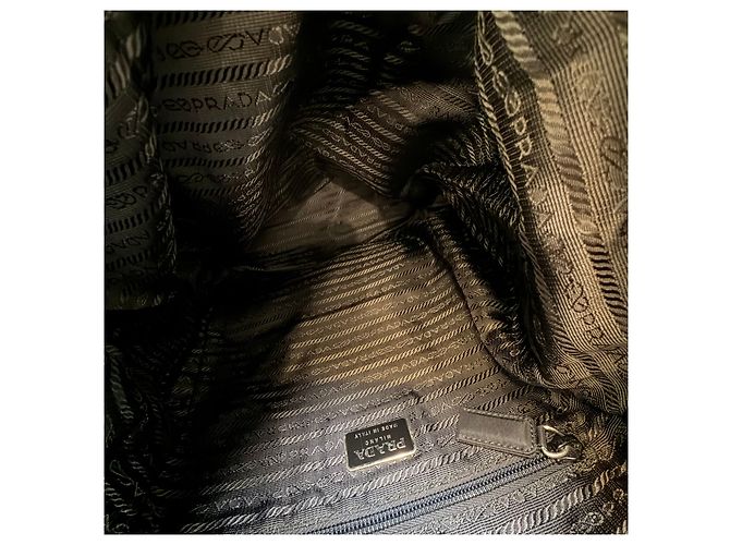Prada Nylon One Buckle Rucksack Medium Black Unisex - Ansicht 14