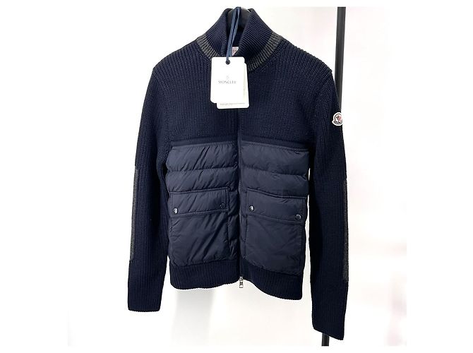 Moncler Hybrid Strick-Steppjacke Cardigan Navy - Ansicht 2