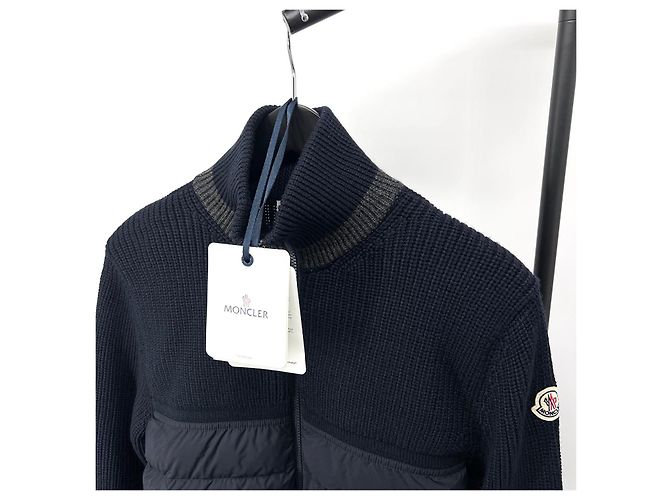 Moncler Hybrid Strick-Steppjacke Cardigan Navy - Ansicht 4