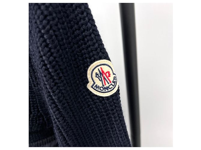 Moncler Hybrid Strick-Steppjacke Cardigan Navy - Ansicht 5