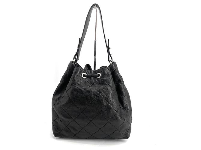 Chanel Borsa Tote a Secchiello con Coulisse in Vitello - vista 3