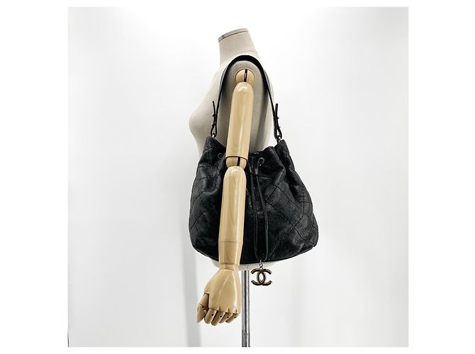 Chanel Borsa Tote a Secchiello con Coulisse in Vitello - vista 6