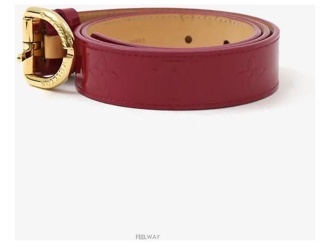 Louis Vuitton Monogram Vernis Gürtel Pink mit goldenen Details - Ansicht 2