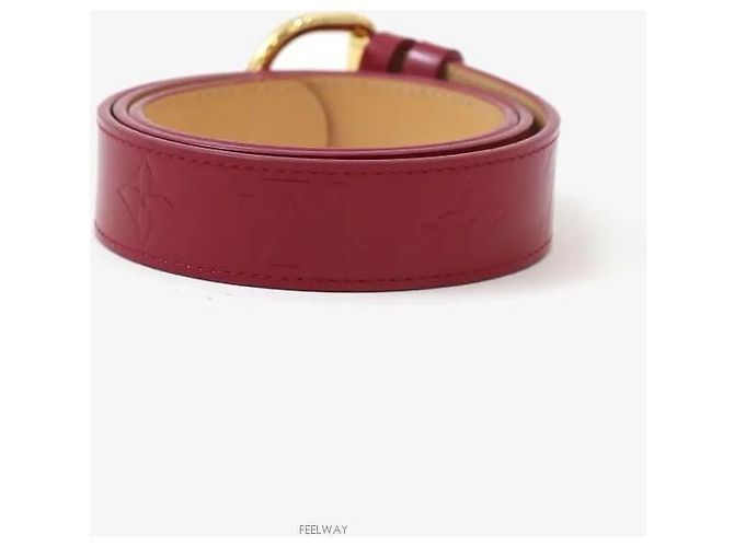 Louis Vuitton Monogram Vernis Gürtel Pink mit goldenen Details - Ansicht 3