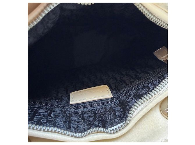 Dior Borsa Tote Lady Cannage Ivory Silver Small - vista 18