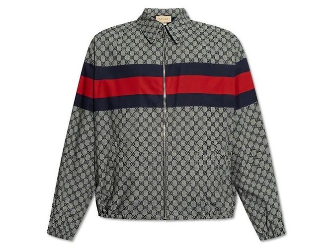 Gucci Giacca in cotone GG Print - vista 2