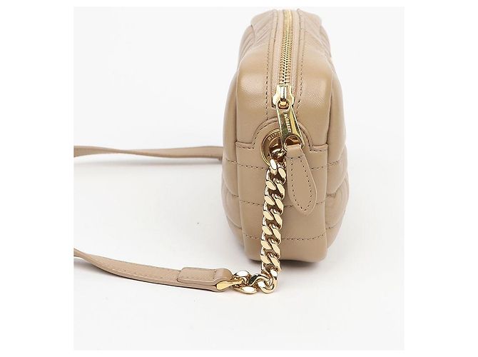 Burberry Mini Borsa Camera Matelassé Beige - vista 5