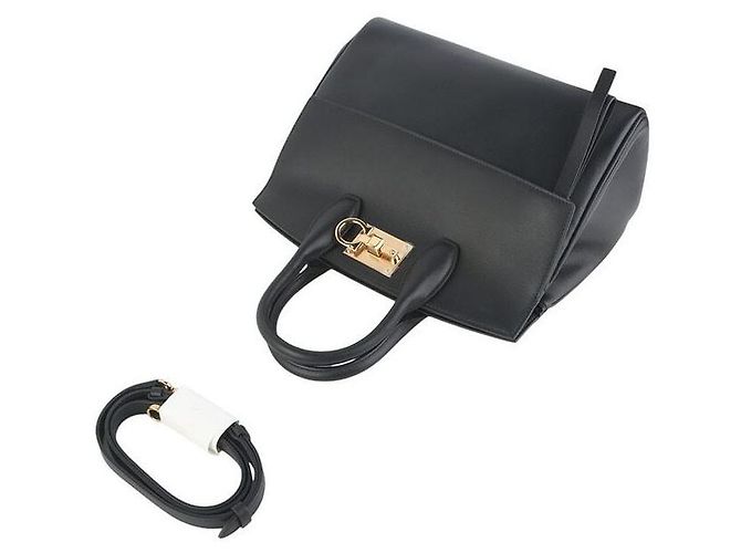 Salvatore Ferragamo Borsa Studio Gancini Gold Small - vista 4