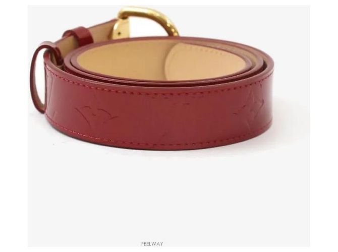 Louis Vuitton Monogram Vernis Gürtel Red Gold - Ansicht 3