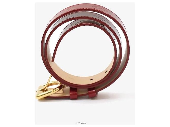 Louis Vuitton Monogram Vernis Gürtel Red Gold - Ansicht 4
