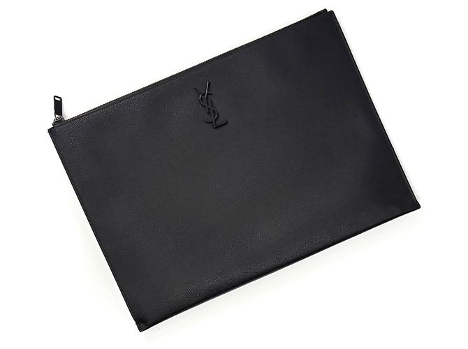Autre Marque Pouch in pelle Monogram Nero - vista 4