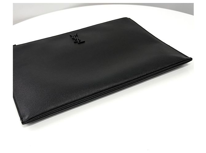Autre Marque Pouch in pelle Monogram Nero - vista 6