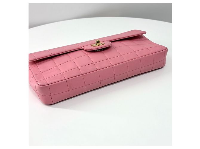 Chanel Borsa a spalla baguette Chocolate Bar con catena Rosa - vista 13