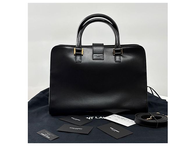 Autre Marque Borsa a spalla Cabas in pelle Small Black - vista 5