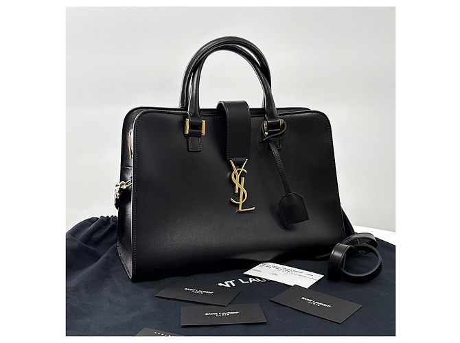 Autre Marque Borsa a spalla Cabas in pelle Small Black - vista 7