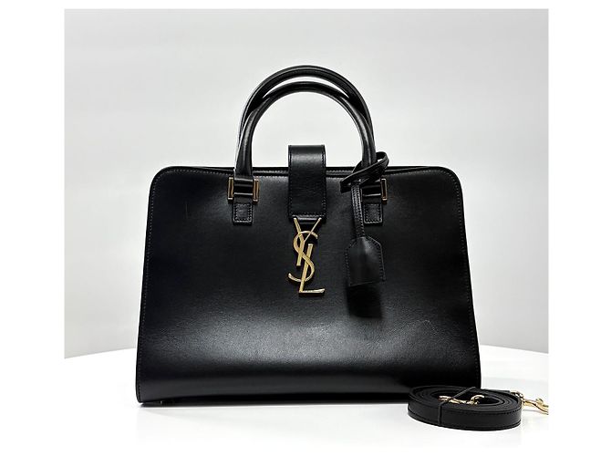 Autre Marque Borsa a spalla Cabas in pelle Small Black - vista 9