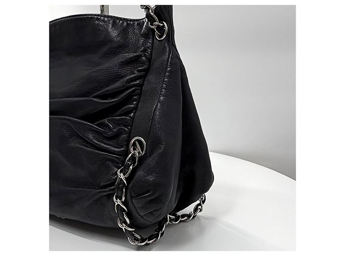 Chanel Schultertasche mit Kette Schwarz - Ansicht 10