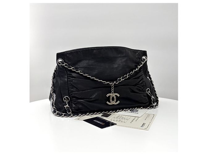 Chanel Schultertasche mit Kette Schwarz - Ansicht 4
