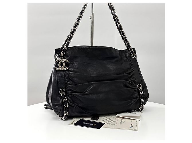 Chanel Schultertasche mit Kette Schwarz - Ansicht 7