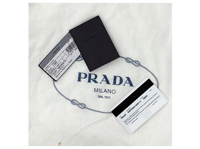 Prada Borsa Tote in pelle Saffiano Borsa a tracolla Nero - vista 2