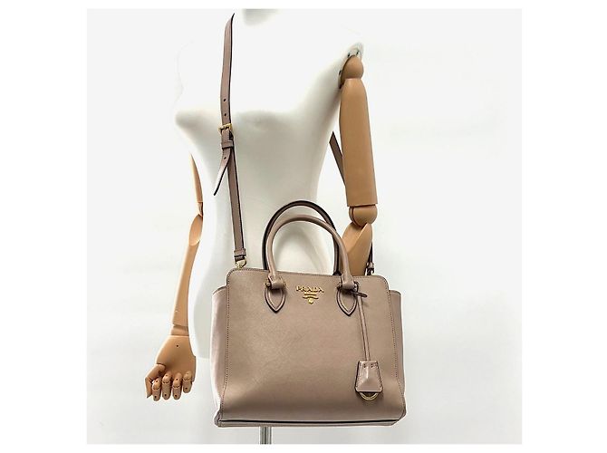 Prada Borsa Tote e borsa a tracolla in pelle Saffiano - vista 3