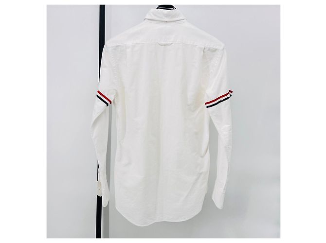 Thom Browne Camisa de algodón con brazaletes Blanco - vista 3