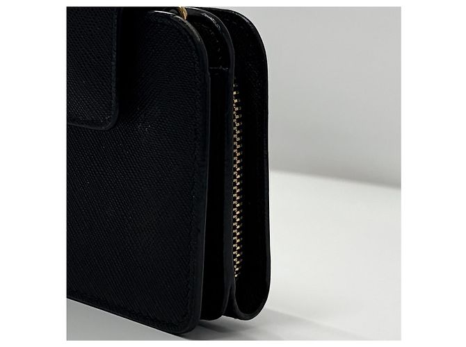 Prada Borsa a tracolla con catena in pelle Saffiano Nero - vista 12