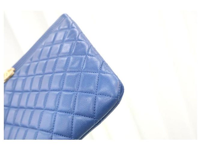 Chanel Clutch Boy Medium Navy Gold-tone - vista 7