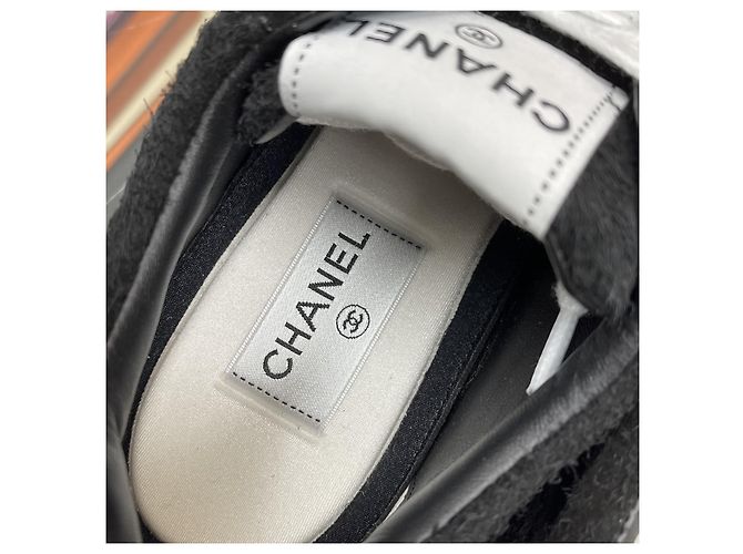 Chanel Sneakers in camoscio e velluto Nero - vista 9